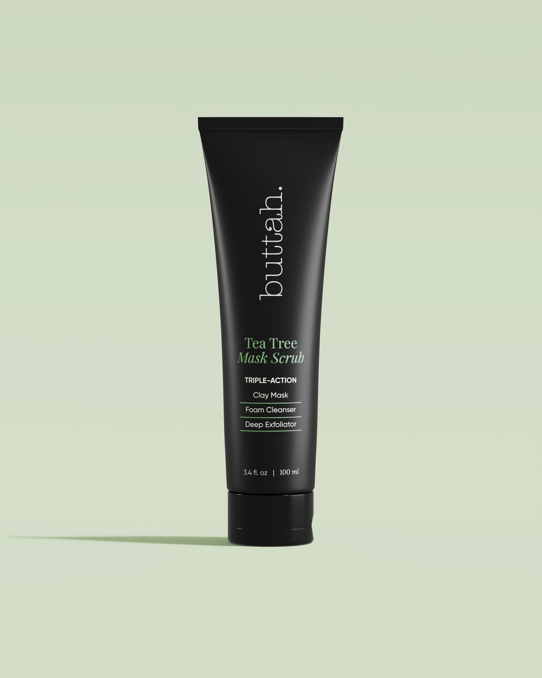 Buttah Skin Tea Tree Mask & Scrub - Exfoliating Face Treatment for Blemish-Prone Melanin-Rich Skin